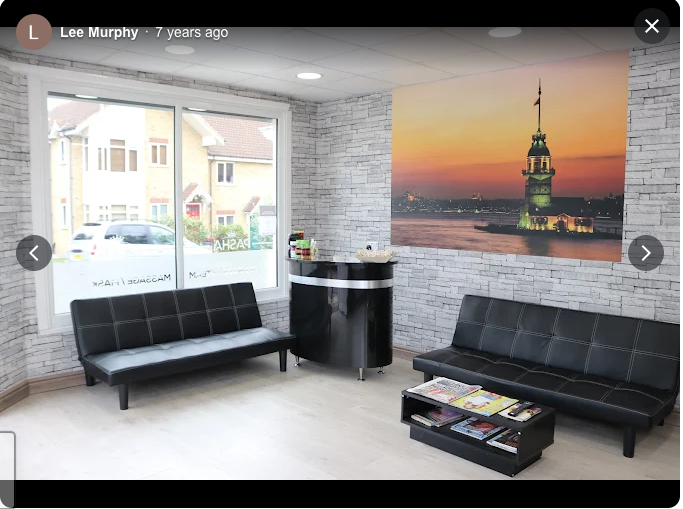 Pasha Barbers waiting area
